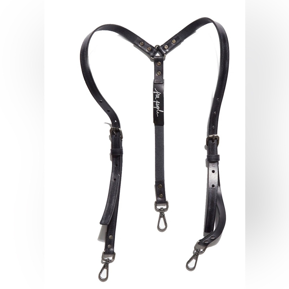Free people Hold Me Up Leather Suspender NWOT